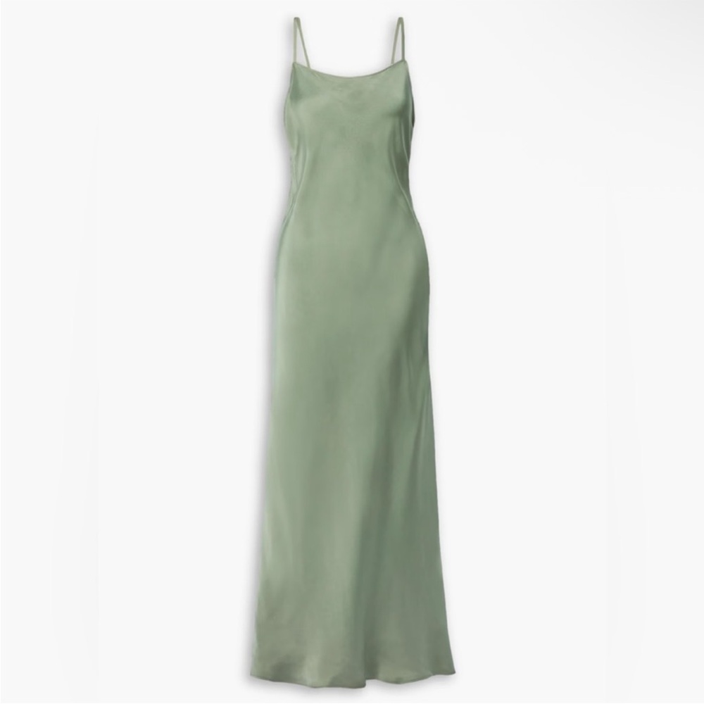 Anine Bing Sage Satin Dress